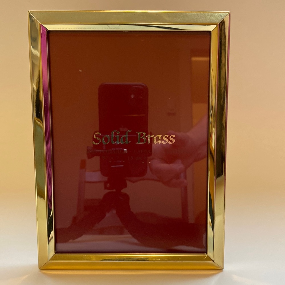 Solid brass picture frame